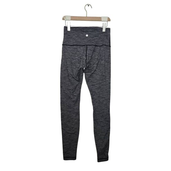 Lululemon Wunder Under Hi-Rise Leggings Size 8 Heathered Black - Picture 3 of 6